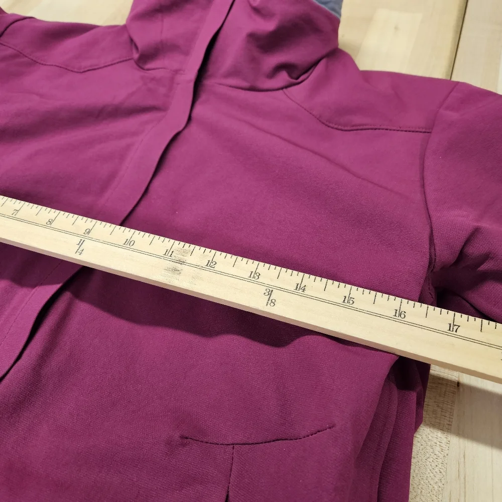 Mountain Hardwear Jacket Wms Small Plum Callisto Full Zip Fleece-Lined Softshell - Picture 13 of 15